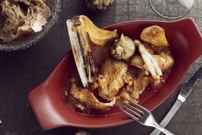 Filet de bar, artichauts barigoule, couteaux à la plancha - La Table de Michel Dussau - Agen