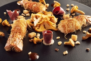 Langoustines en habit croustillant, girolles - La Table de Michel Dussau - Agen